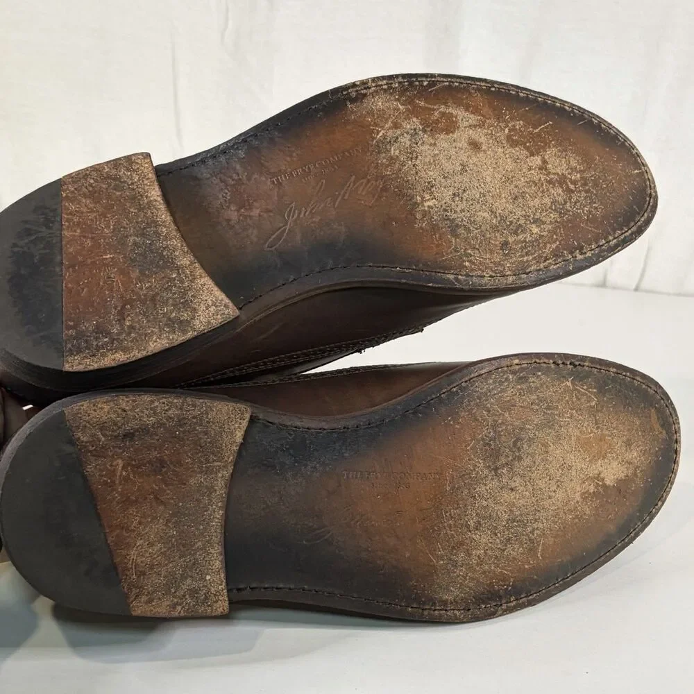Frye John A. Frye James Wingtip Oxfords Shoe Brown leather Men's size 13D